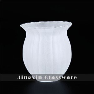 Абажур із матового смугастого скла